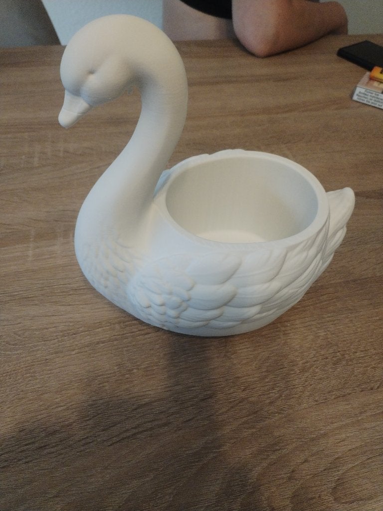 Ghiveci decorativ Lebădă albă, Huis en Inrichting, Woonaccessoires | Vazen, Nieuw, Wit, Minder dan 50 cm, Kunststof, Ophalen of Verzenden