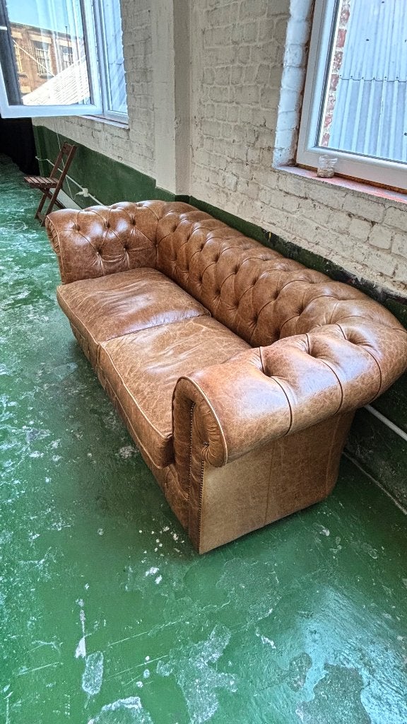 Divan Chesterfield, Maison & Meubles, Utilisé, 150 à 200 cm, Banc droit, Chesterfield vintage