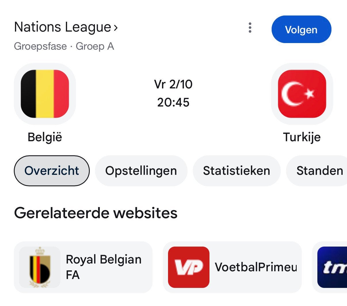 1x Voetbal Ticket Belgie - Turkije, Tickets & Billets