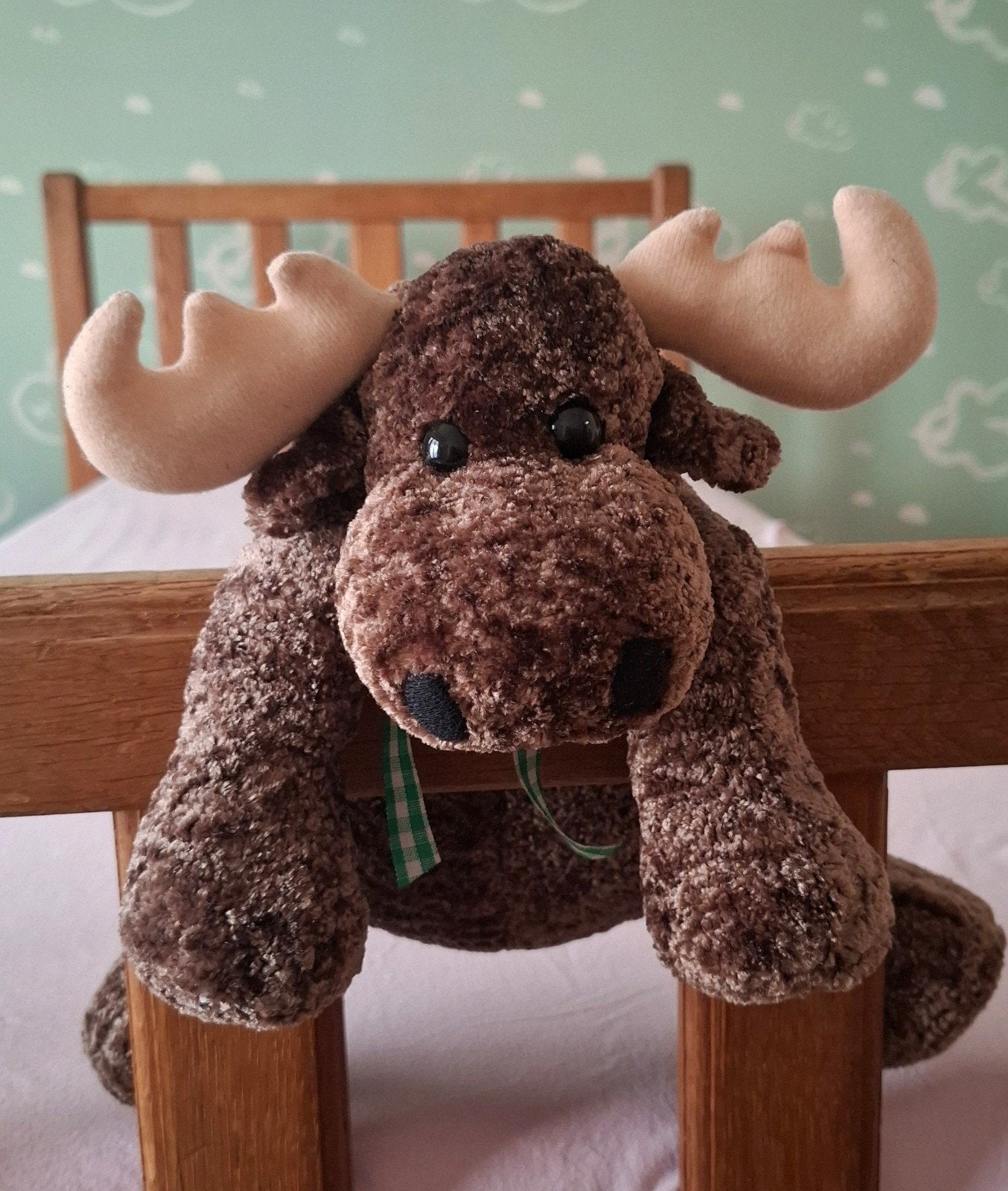 Knuffel Eland, Enlèvement, Comme neuf, Brun, Rembourrage en billes
