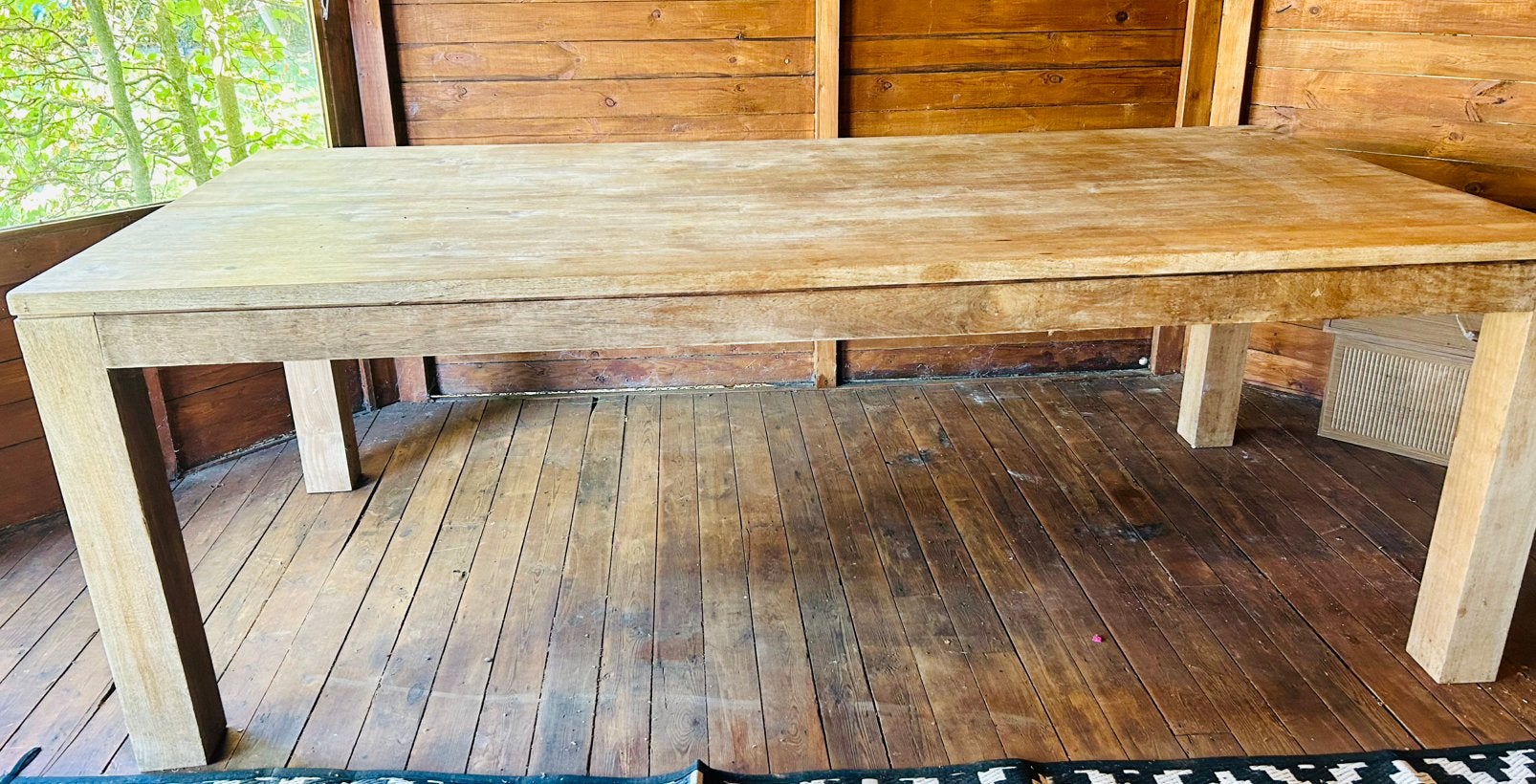 KOOPJE Tafel teakhout, Huis en Inrichting, Ophalen, Gebruikt, 100 tot 150 cm, Teakhout