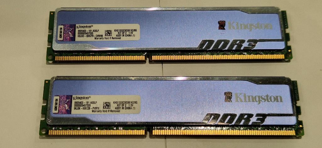 Kingston DDR3 Ram 8GB, Gebruikt, 8 GB, DDR3, Ophalen of Verzenden