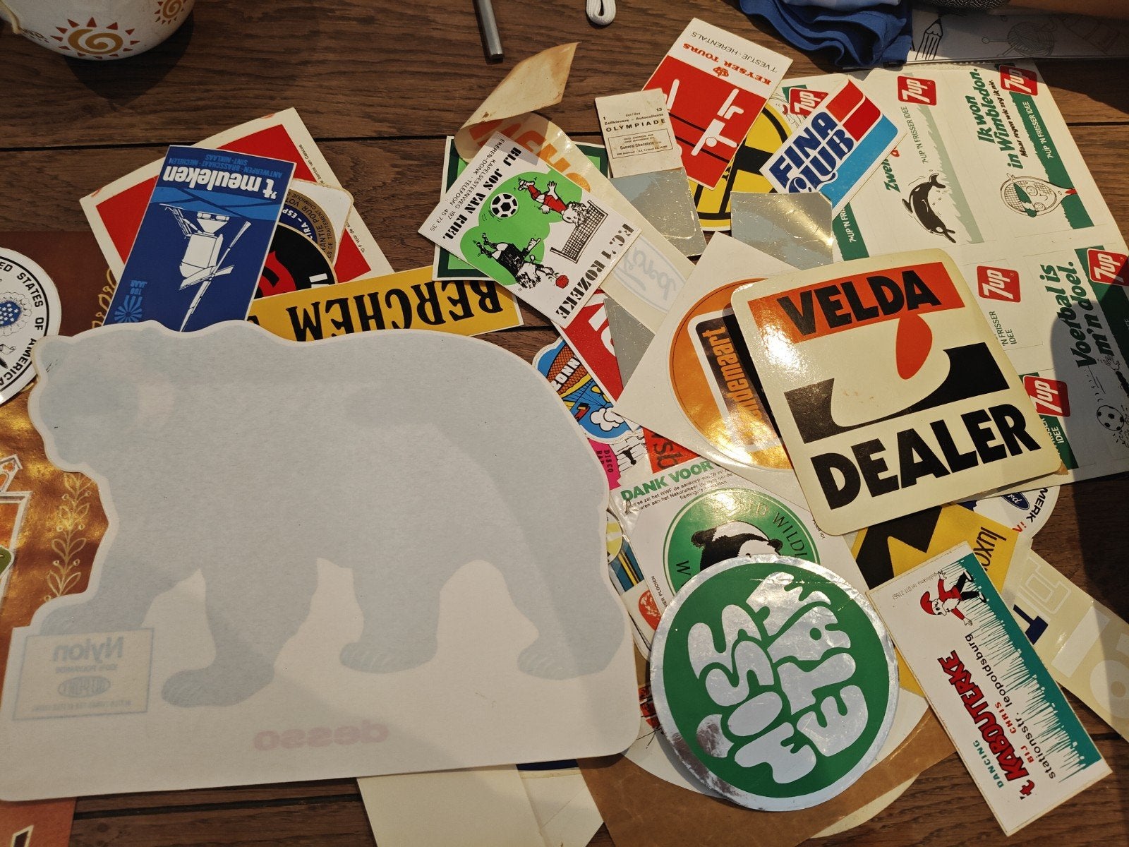Groot lot van honderden stickers jaren 70, Enlèvement ou Envoi, Sport