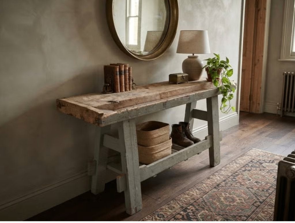bijzettafel console/ authentieke werkbank, Enlèvement, Utilisé