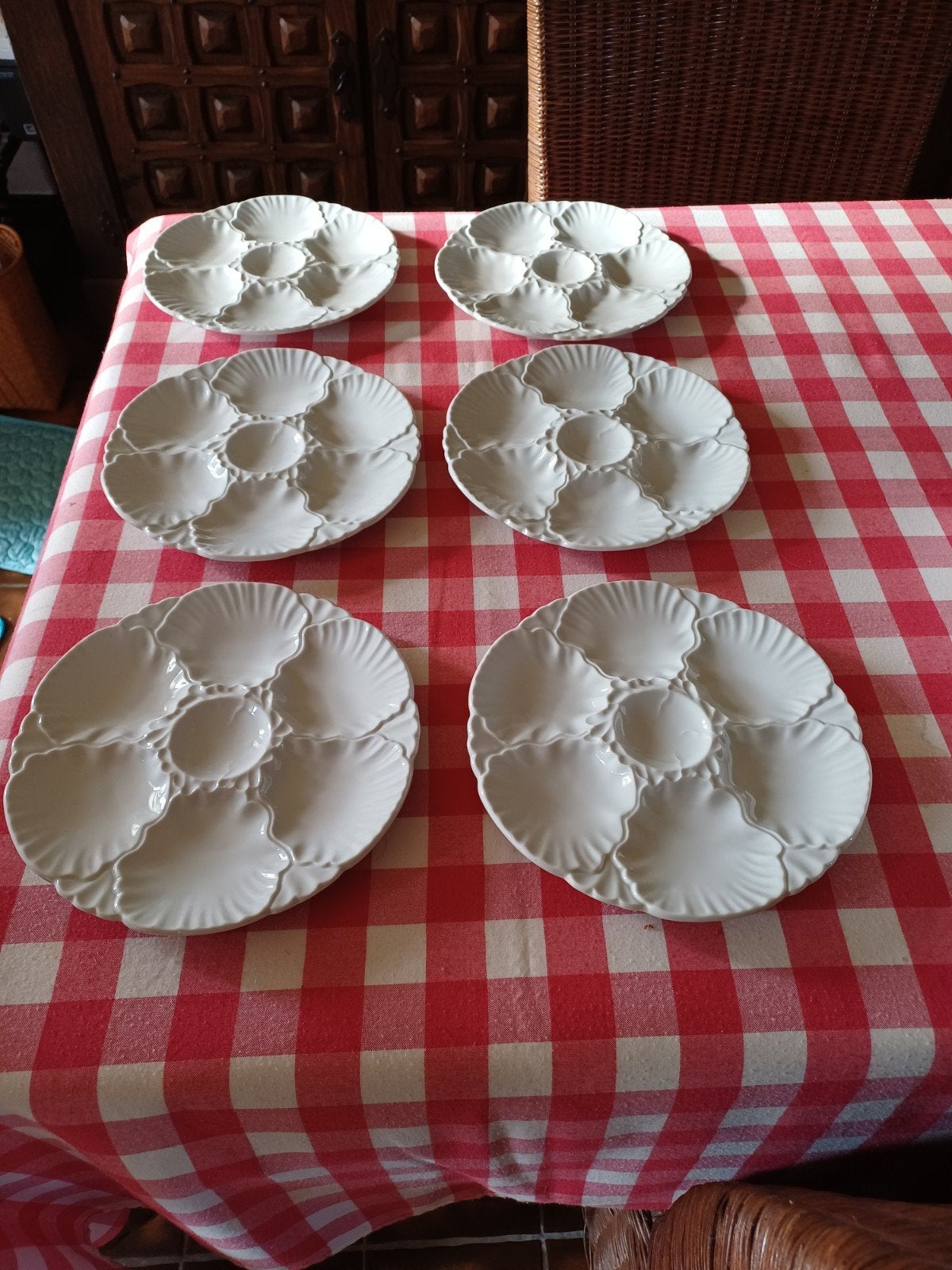 Vintage oesterborden puntgaaf ., Antiek en Kunst, Ophalen