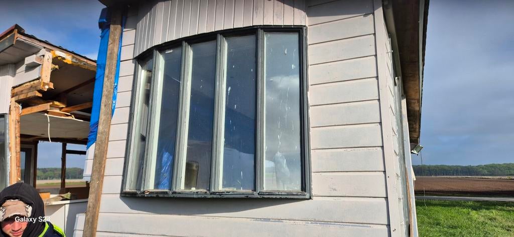 Erker raam kozijn met dubbel glas, Doe-het-zelf en Bouw, Raamkozijnen en Schuifdeuren, Ophalen