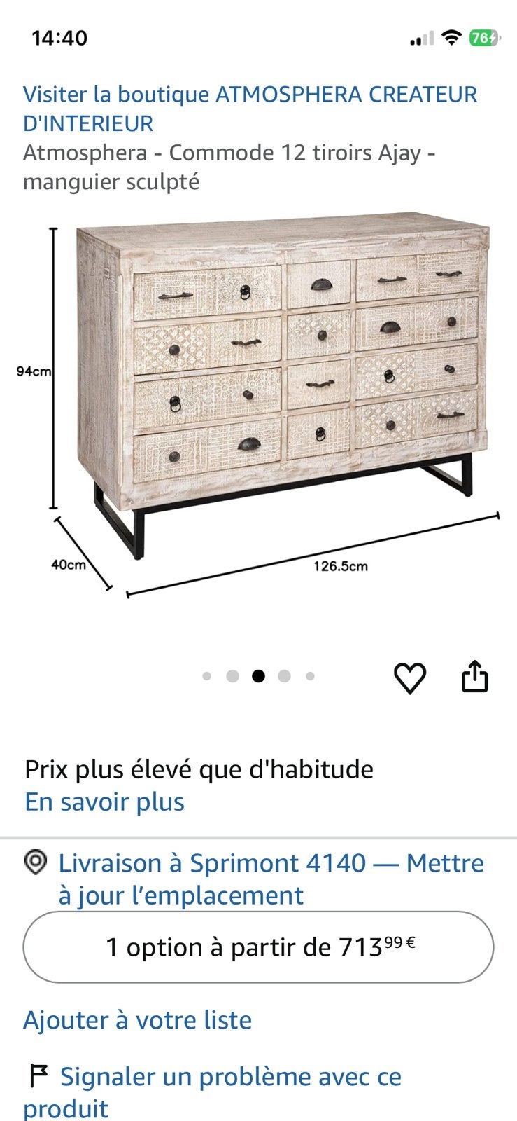 Magnifique gde commode, Enlèvement, Comme neuf