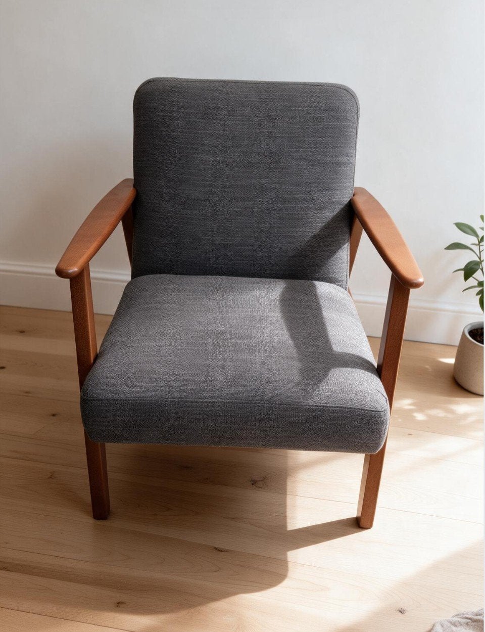 Ikea ekenaset fauteuil - walnoot, Maison & Meubles, Fauteuils, Enlèvement, Bois