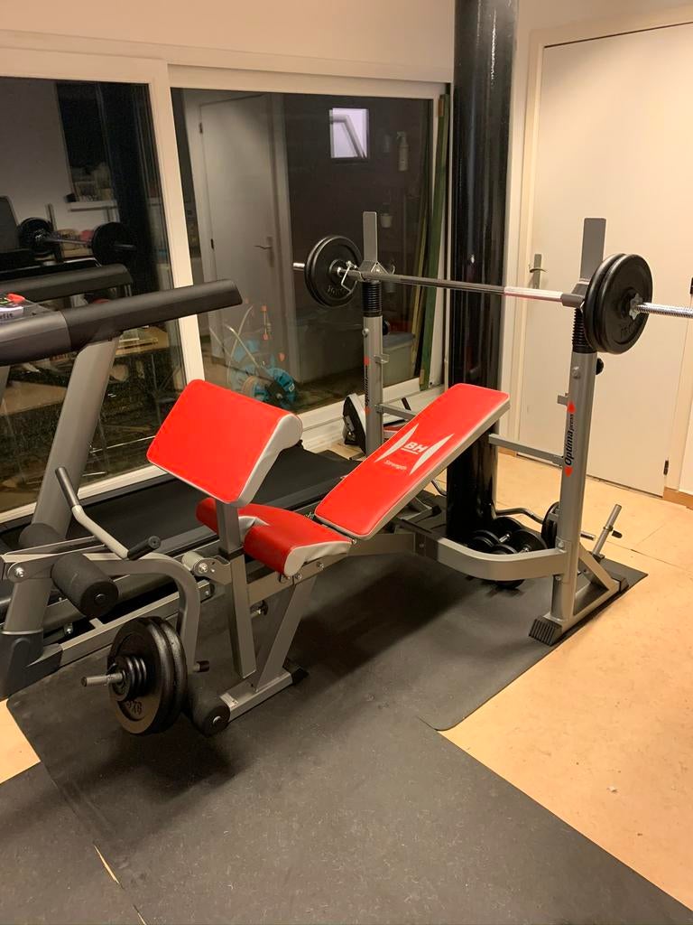 BH Fitness drukbank (multifunctioneel), Sports & Fitness, Équipement de fitness, Enlèvement, Comme neuf, Jambes, Banc d'exercice