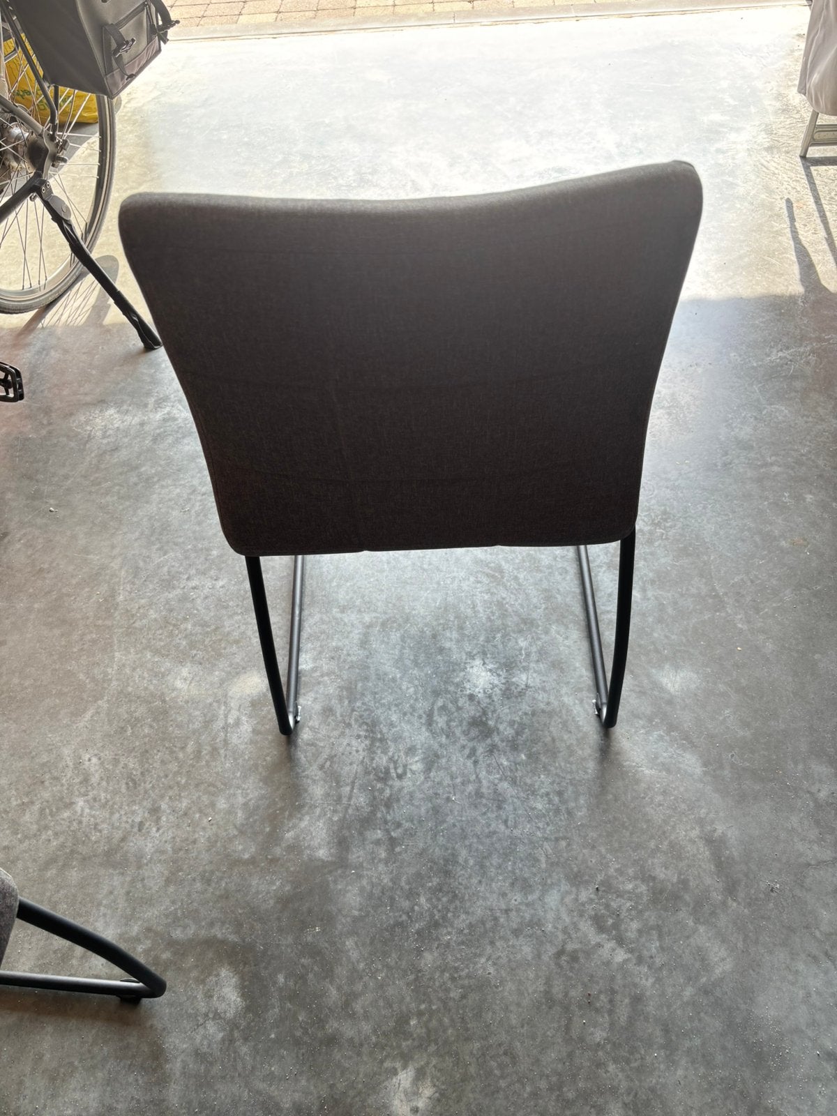 6 keukenstoelen grijs, Huis en Inrichting, Stoelen, Ophalen, Zo goed als nieuw, Grijs, Stof