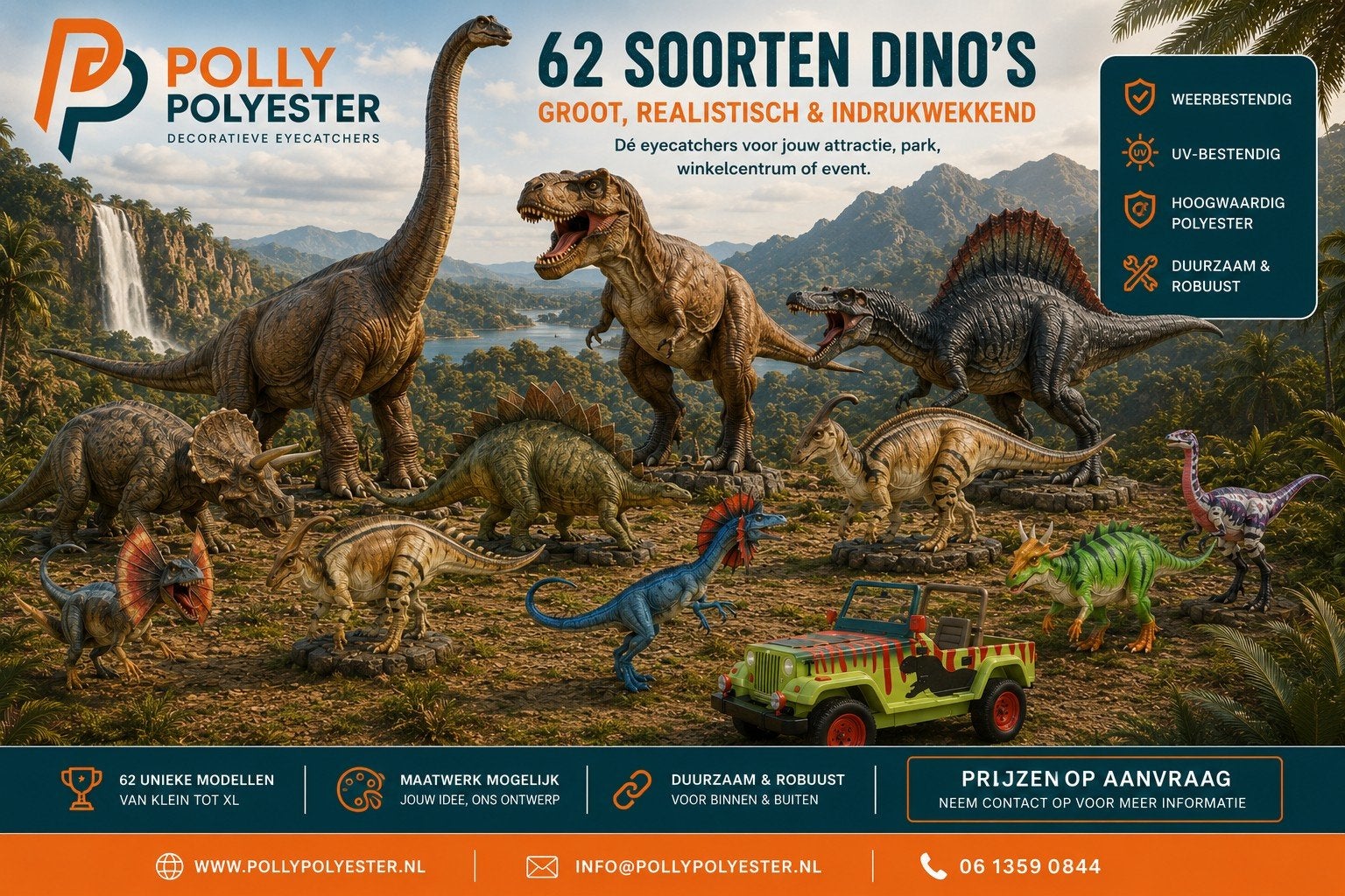 levensgrote dinosaurussen – dé eyecatcher voor jouw locatie!, Ophalen, Nieuw, Dier