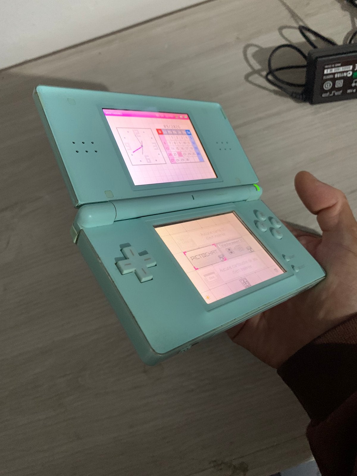 Nintendo DS Lite — Kleur watergroen/ijsblauw, Games en Spelcomputers, Ophalen, Zo goed als nieuw, Groen, DS Lite