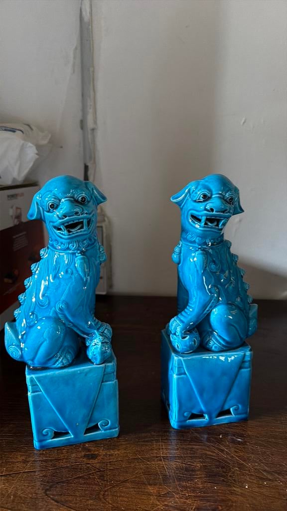 Blauwe leeuwtjes foo dogs, Enlèvement