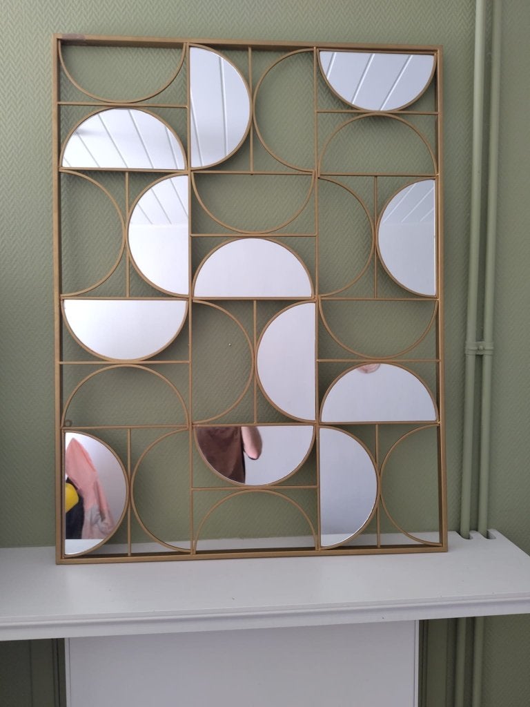Decoratieve wandspiegel, Ophalen, Gebruikt, Rechthoekig