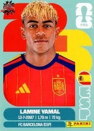 Autocollant Lamine Yamal Coupe du Monde de la FIFA, Enlèvement, Neuf