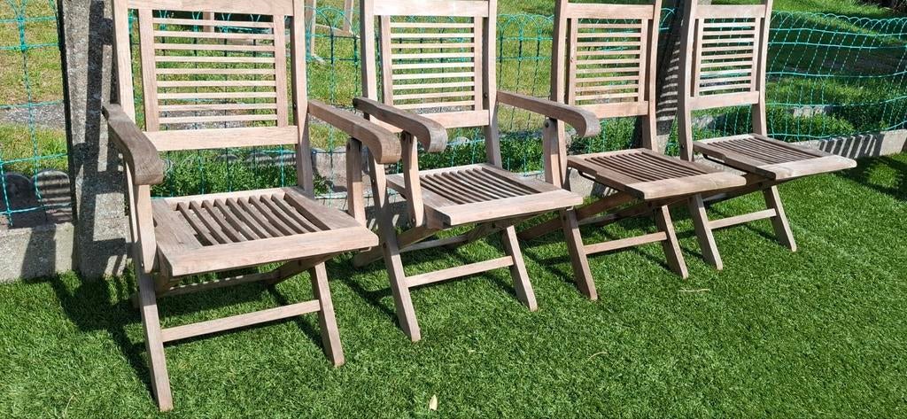 TEAK INKLAPBAAR STOELEN, Tuin en Terras, Ophalen of Verzenden, Inklapbaar