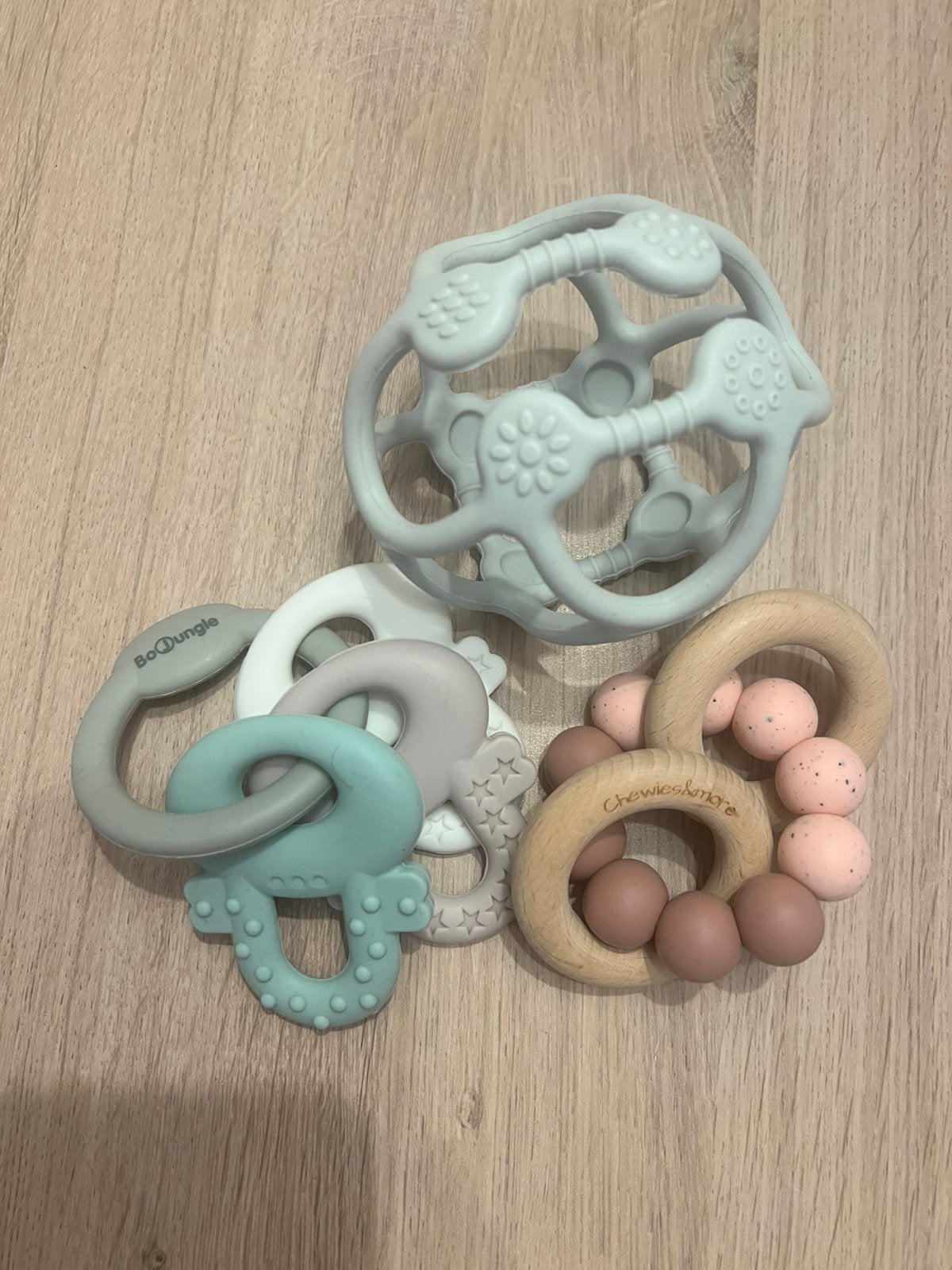 Set babyspeelgoed voor tandvleesmassage/doorkomende tanden, Enlèvement, Comme neuf, Hochet