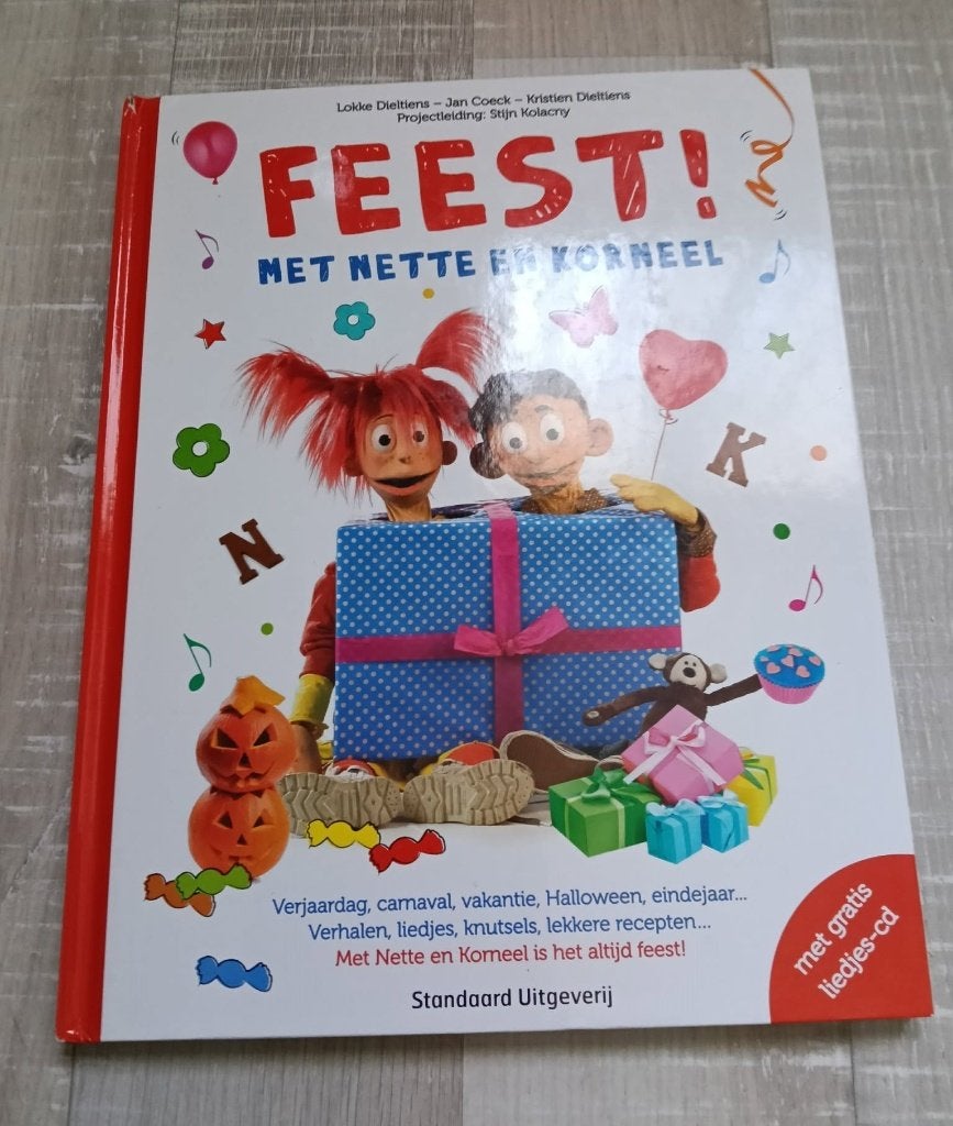 Feest ! Met Nette en Korneel / Boek met liedjes CD, Boeken, Kinderboeken | Jeugd | onder 10 jaar, Ophalen of Verzenden, Zo goed als nieuw