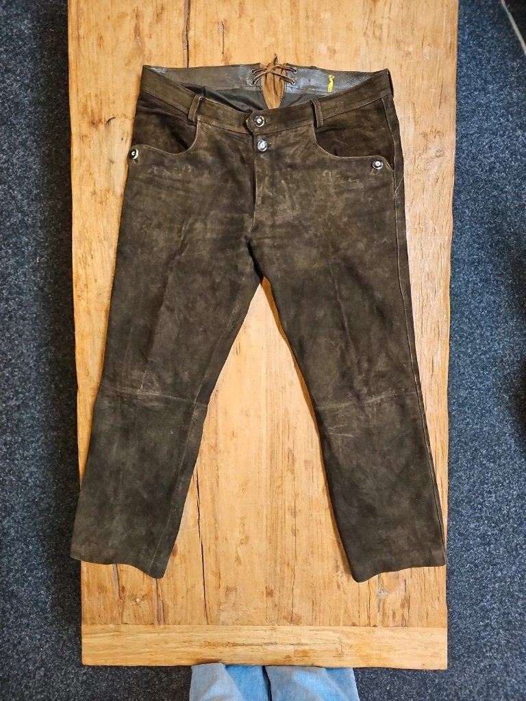 Lederhosen heren, Kleding | Heren, Bruin, Almsach, Maat 56/58 (XL), Ophalen of Verzenden
