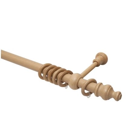 Ensemble de 4 tringles à rideaux en chêne 28 mm 200 cm, 200 cm, Comme neuf, Enlèvement, Rideau