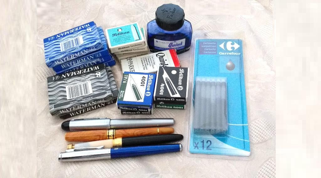 stylos à plume + cartouche, Envoi, Stylo