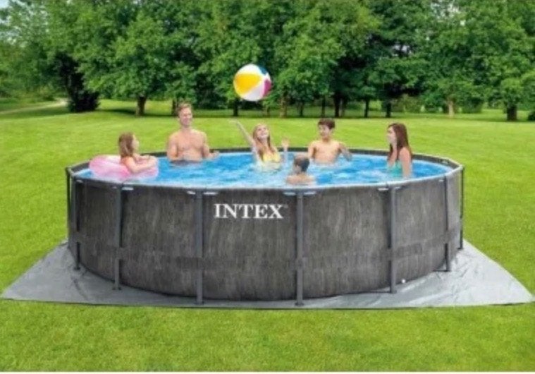 Piscine Intex premium Greywood 4,57 X 1,22  jamais utilisée, Jardin & Terrasse, Piscines, Neuf, Piscines hors sol, 120 cm ou plus