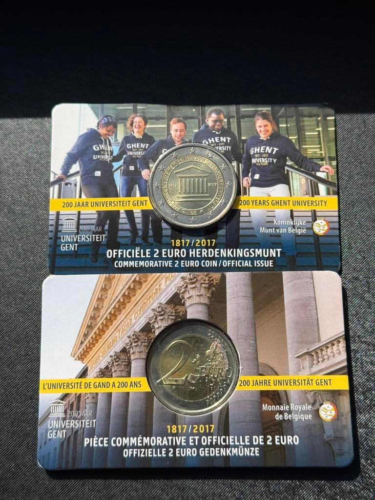 Coincard Universiteit Gent 2017 België, Ophalen of Verzenden, België, 2 euro, Setje