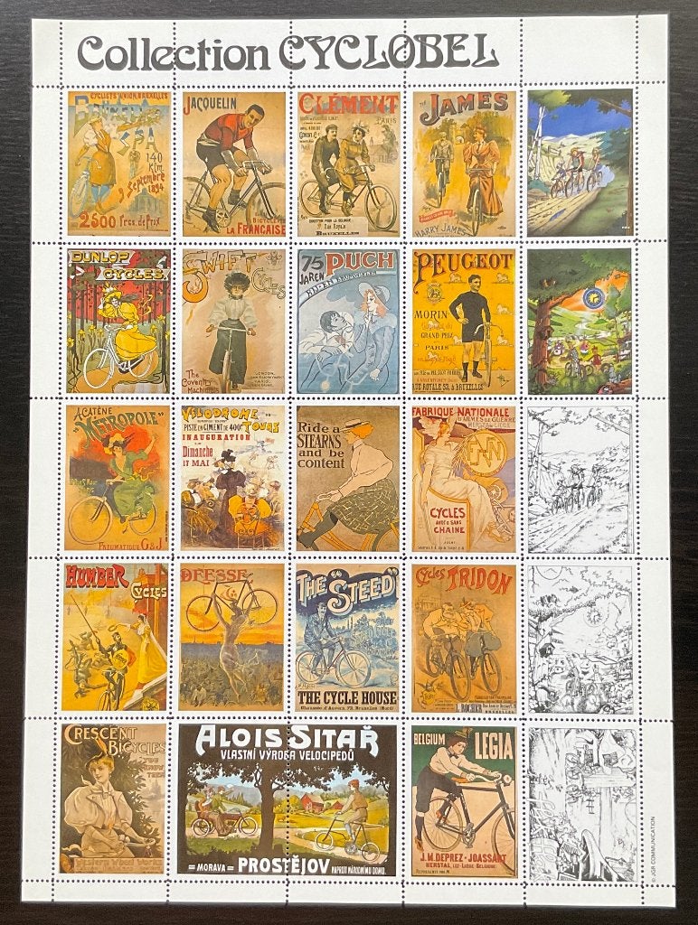 AFFICHES ART NOUVEAU ANCIENNES EN FEUILLE DE TIMBRES, Envoi, Non oblitéré, Autres thèmes