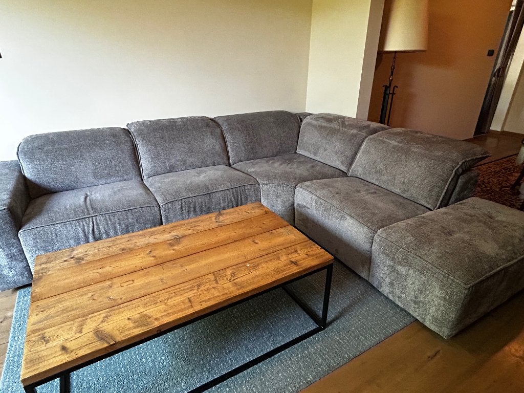 Hoekzetel in nieuwstaat, Ophalen, 250 tot 300 cm, Hoekbank, 75 tot 100 cm