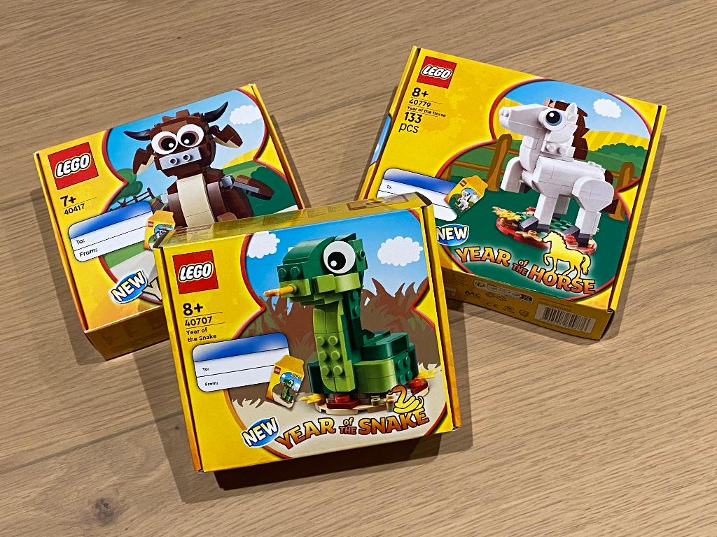 Lego 40417 / 40707 / 40779 - Year of the Ox / Snake / Horse, Ophalen of Verzenden, Nieuw, Lego