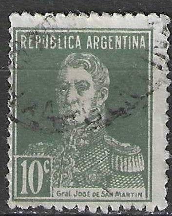 Argentinie 1908/1909 - Yvert 139 - Jose de San Martín (ST), Verzenden, Gestempeld, Zuid-Amerika