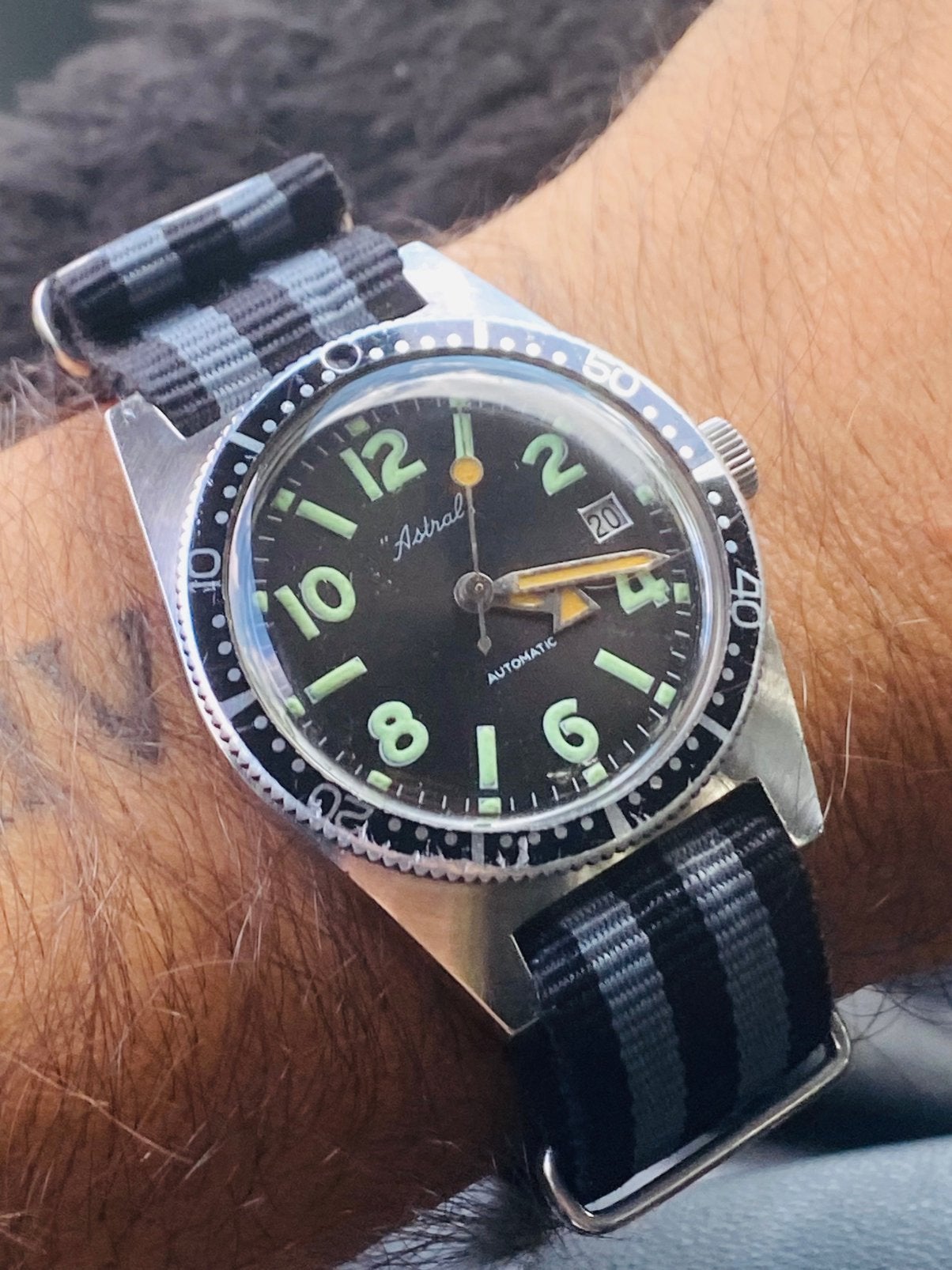 MINT Vintage Astral Diver Automatic  | +2s/d Chronometer, Handtassen en Accessoires, Horloges | Heren, Overige merken, Gebruikt