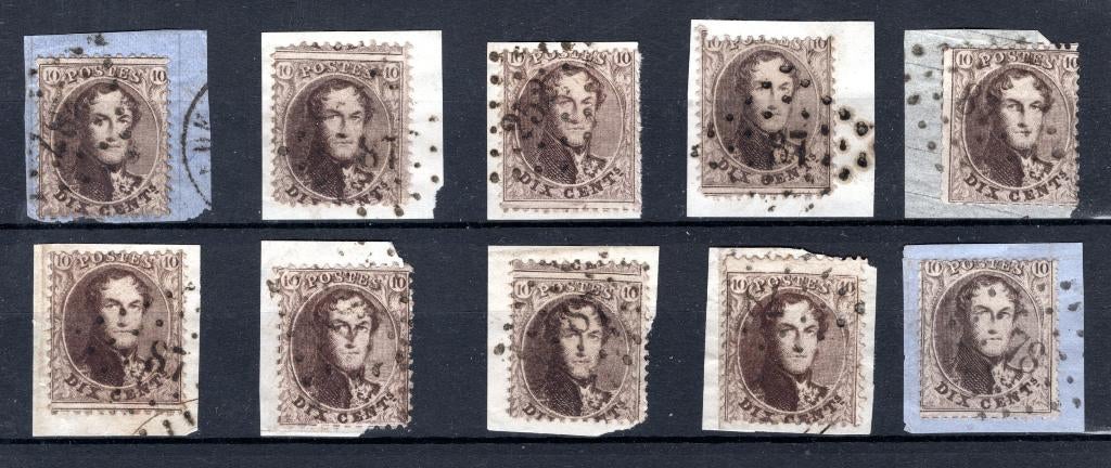 (B) 14 gestempeld 1863 - Getande medaillons (10 stuks) - 3, Ophalen of Verzenden, Gestempeld, Gestempeld