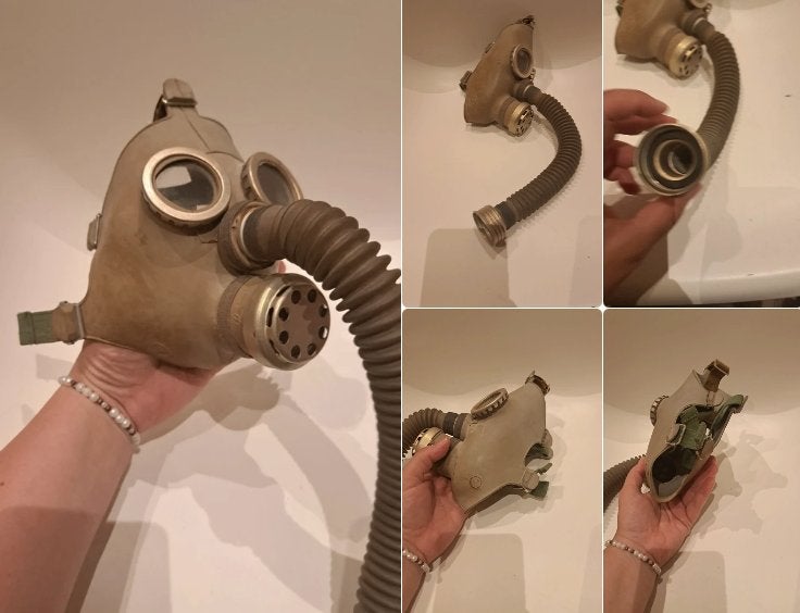 Oud gasmasker 4, Verzamelen, Ophalen of Verzenden, Overige soorten, Overige typen