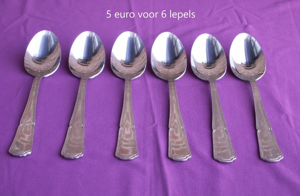 Lepels, soeplepels in roestvrij staal., Los bestek, Nieuw, Ophalen of Verzenden, Eetlepel
