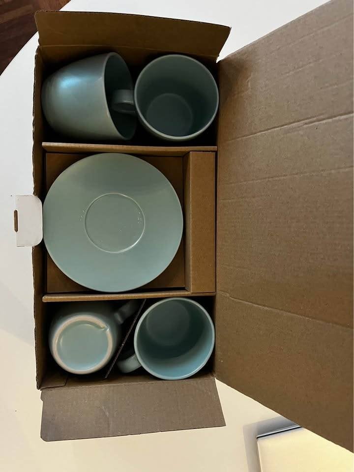 FARGKLAR IKEA set 4 groene kleine kopjes, Keramiek, Nieuw, IKEA, Ophalen of Verzenden