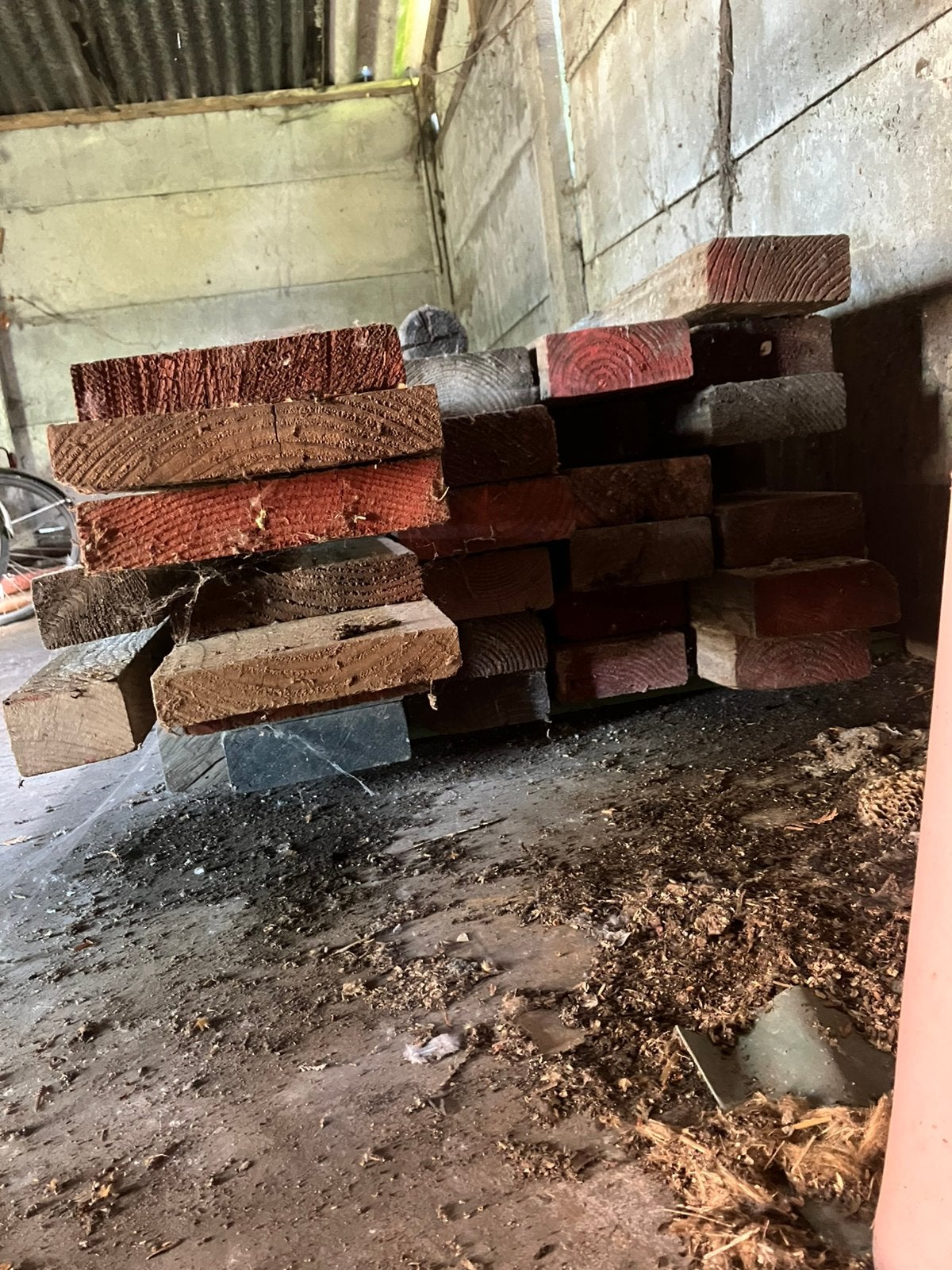 Houten balken, Doe-het-zelf en Bouw, Hout en Planken, Ophalen, Zo goed als nieuw