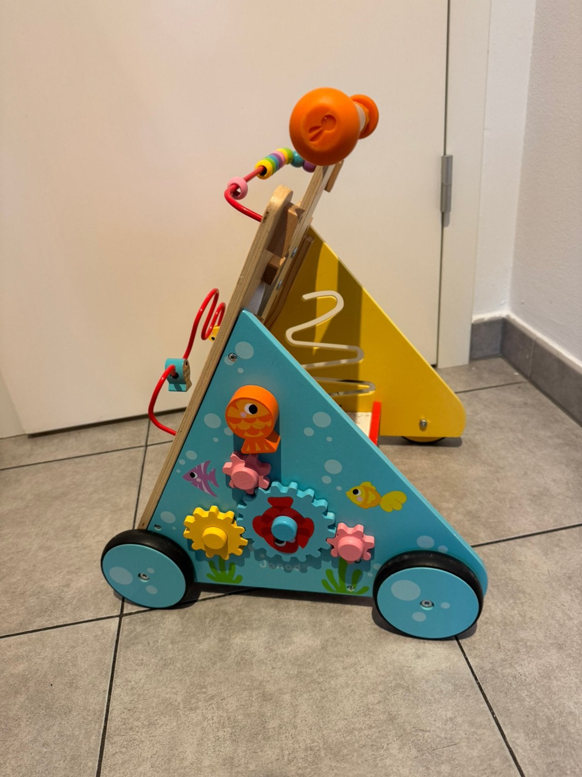 Janod houten loopwagen - Le Chat, Ophalen, Gebruikt, Rij- of Hobbelspeelgoed
