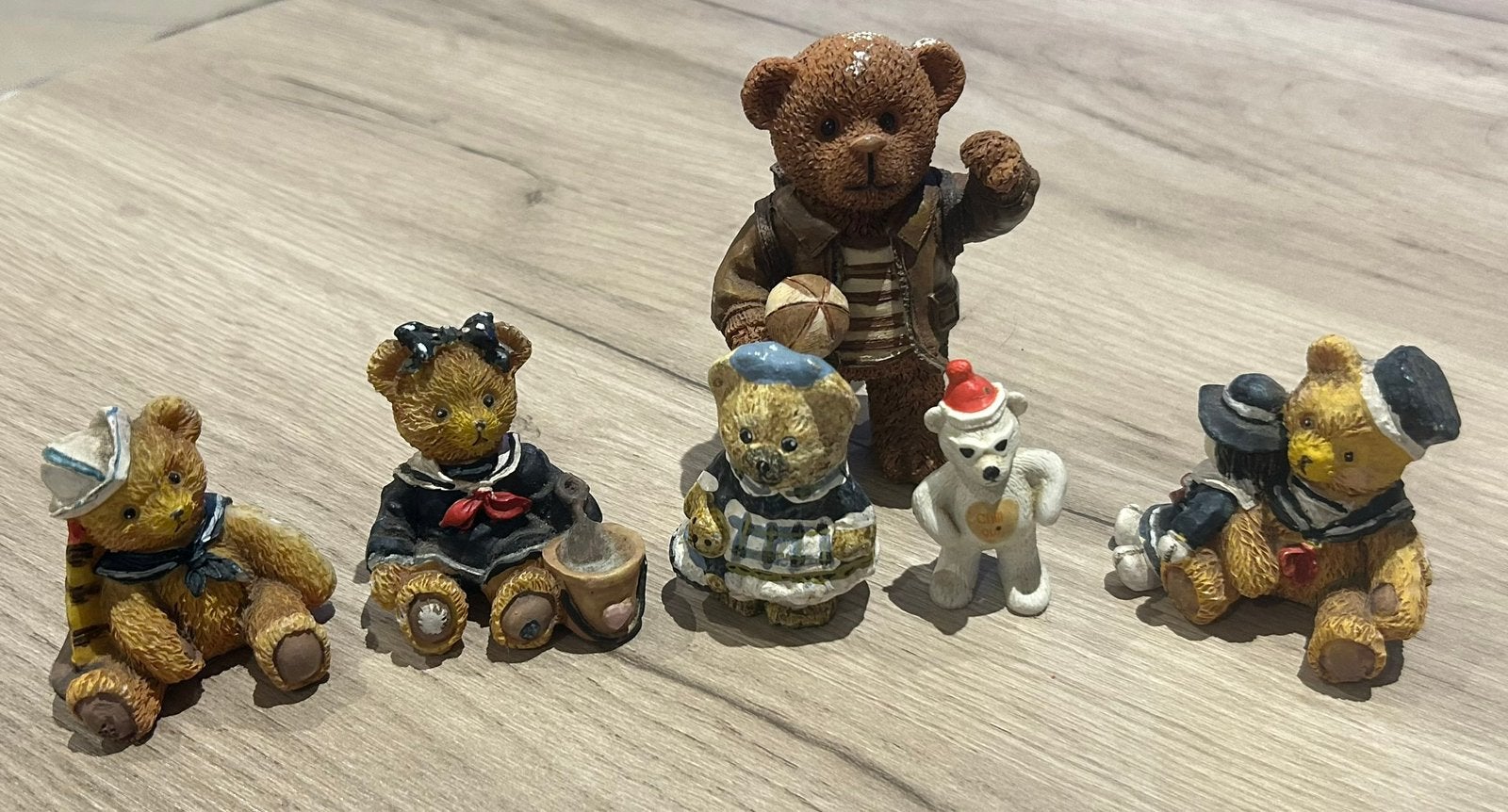 6 beeldjes van beren, Verzamelen, Ophalen of Verzenden, Zo goed als nieuw, Dier