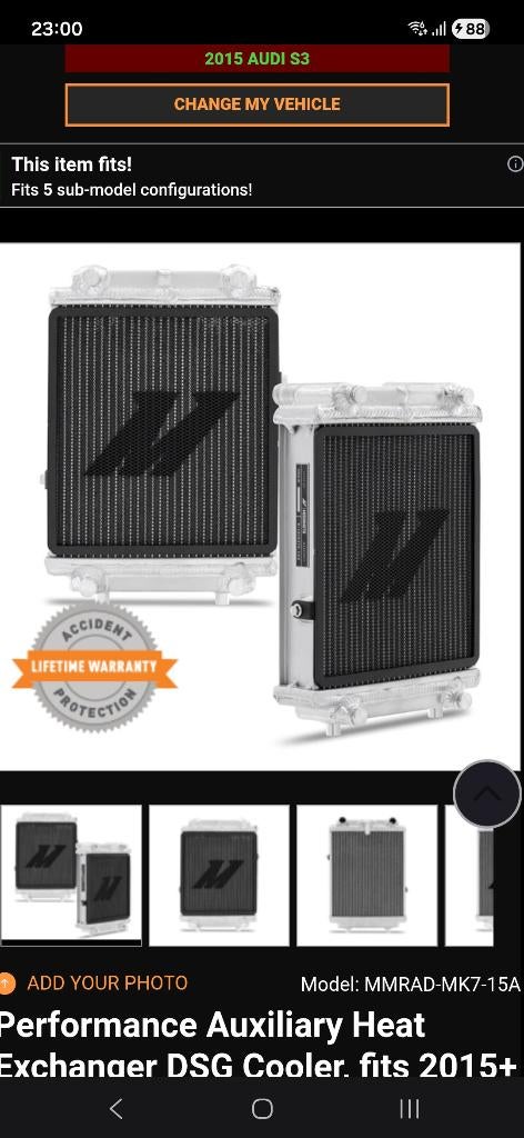 Volkswagen golf 7 r upgrade radiator mishimoto, Ophalen, Nieuw, Audi
