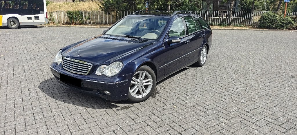 Mercedes C180K Break 2003 183Km Bleue Airco Euro 4 CT BLANCO, Autos, Achat, 170 g/km, Beige, Entreprise