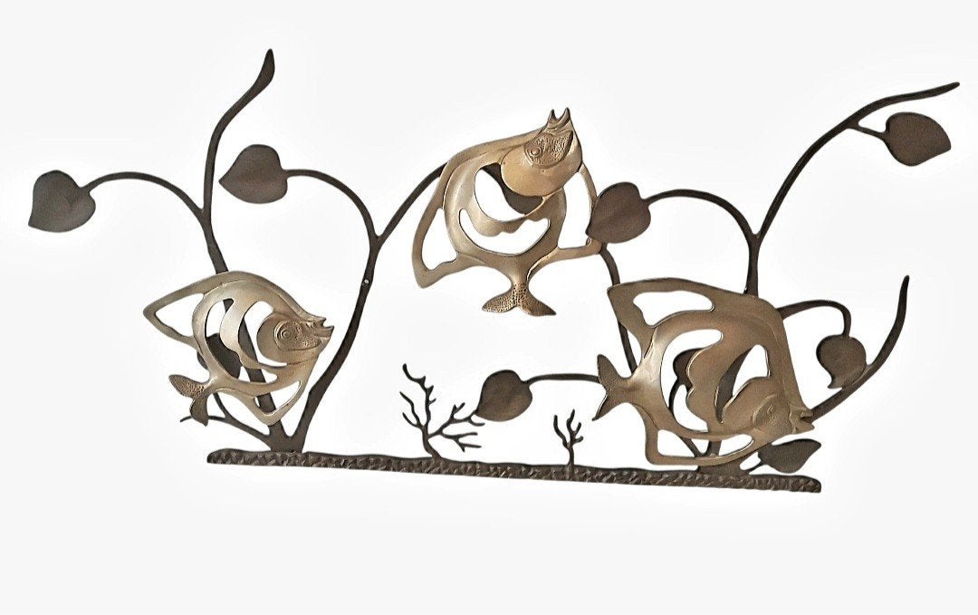 Panneau - Bronze, Laiton - Composition marine
Panneau - Bron, Enlèvement ou Envoi