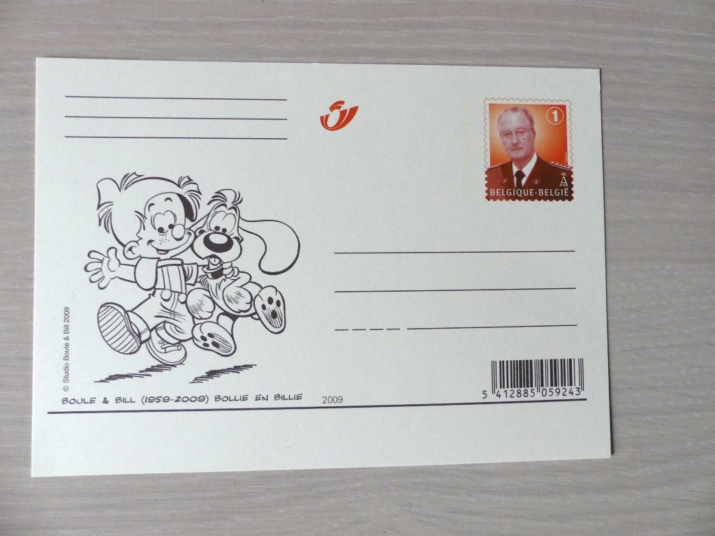 2009 : Geïllustreerde briefkaart :  BOLLIE EN BILLIE, Ophalen of Verzenden, Postfris