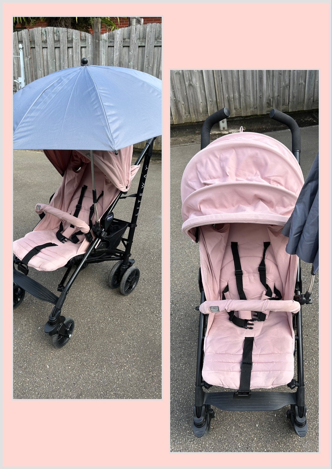 Chicco liteway buggy + regenhoes en paraplu., Kinderen en Baby's, Ophalen, Zo goed als nieuw, Regenhoes