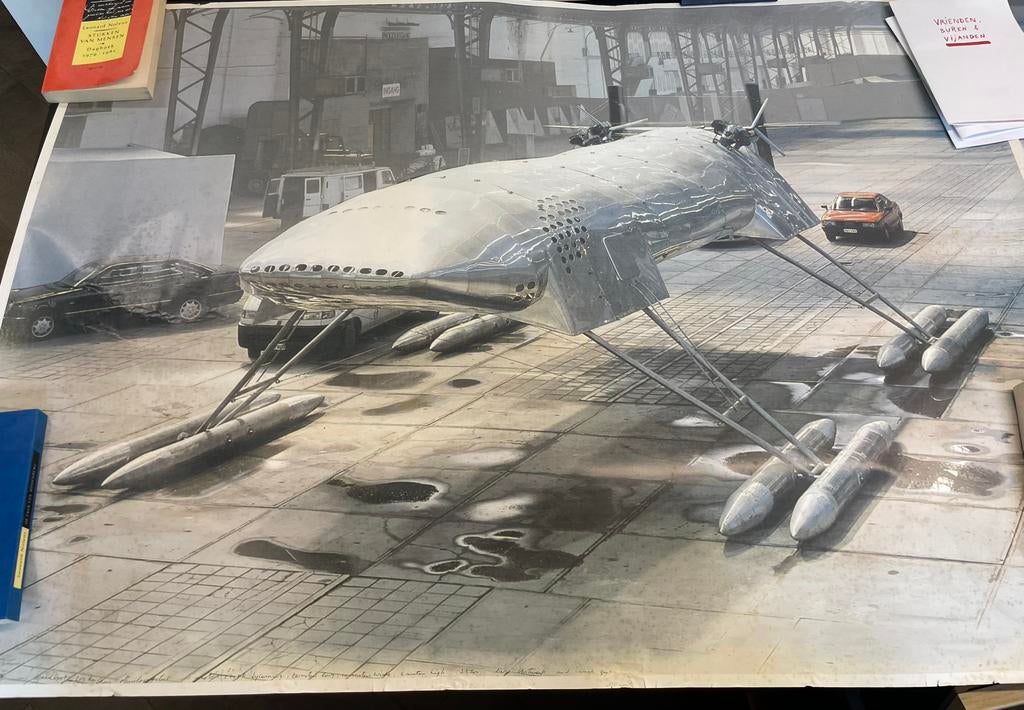 Panamarenko poster - Expo 2000, Ophalen of Verzenden, Zo goed als nieuw