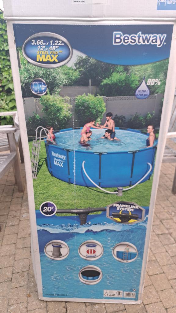 Opbouw zwembad met zandfilter, Tuin en Terras, Zwembaden, Ophalen, Gebruikt, 80 tot 120 cm, Rond