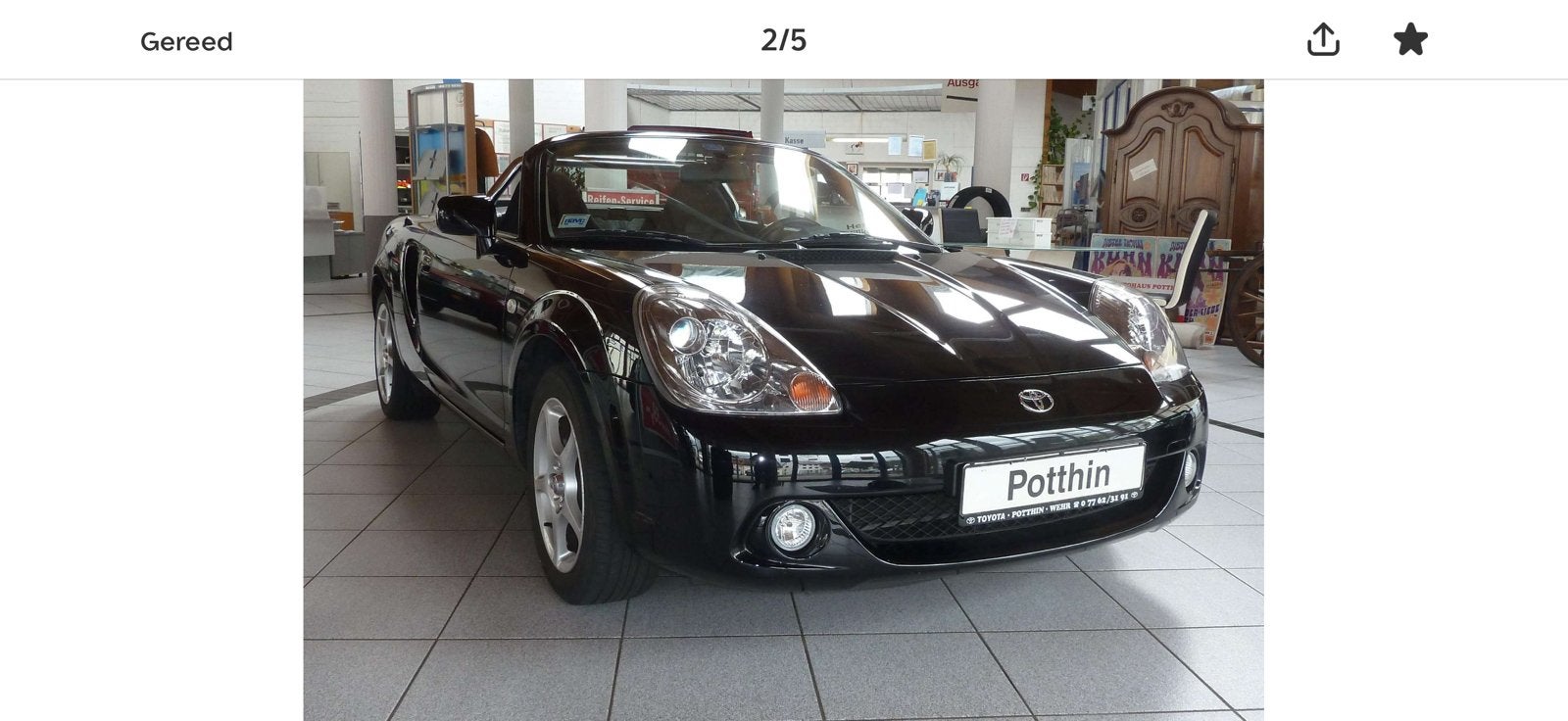 Toyota mr 2 spyder 2004 facelift model te koop, Achat, MR2, Boîte manuelle, Noir