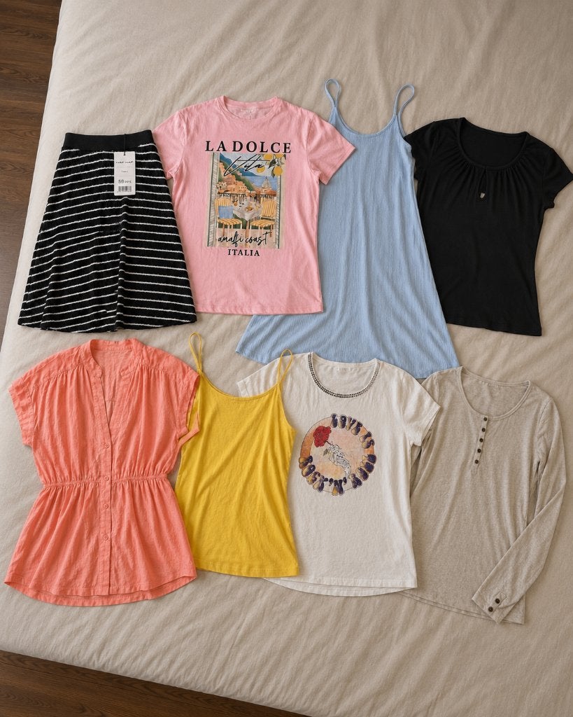 Lot de 8 vêtements femme taille L Naf Naf, Camaïeu, Kiabi, Enlèvement ou Envoi, Neuf, Taille 42/44 (L)