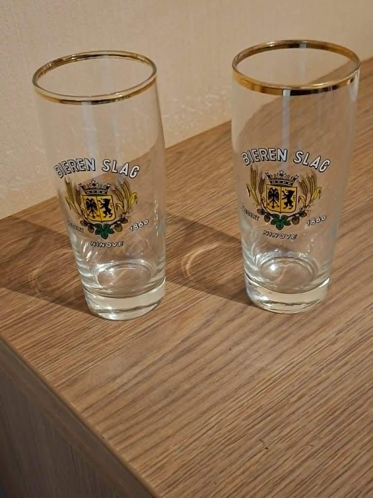 2 Bieren Slag Bierglazen, Verzamelen, Ophalen of Verzenden, Gebruikt, Bierglas