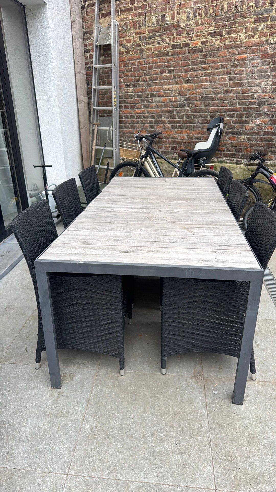Table de jardin avec chaises, Jardin & Terrasse, Ensembles de jardin, Enlèvement, Comme neuf